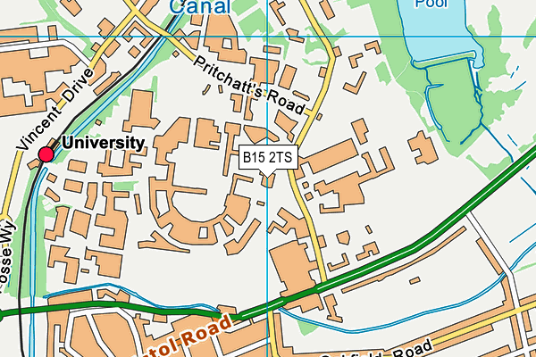 B15 2TS map - OS VectorMap District (Ordnance Survey)