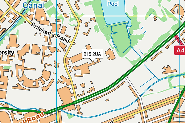King Edward's School map (B15 2UA) - OS VectorMap District (Ordnance Survey)