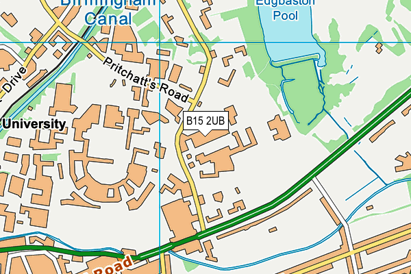 King Edward Vi High School For Girls map (B15 2UB) - OS VectorMap District (Ordnance Survey)
