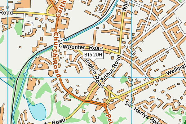 B15 2UH map - OS VectorMap District (Ordnance Survey)