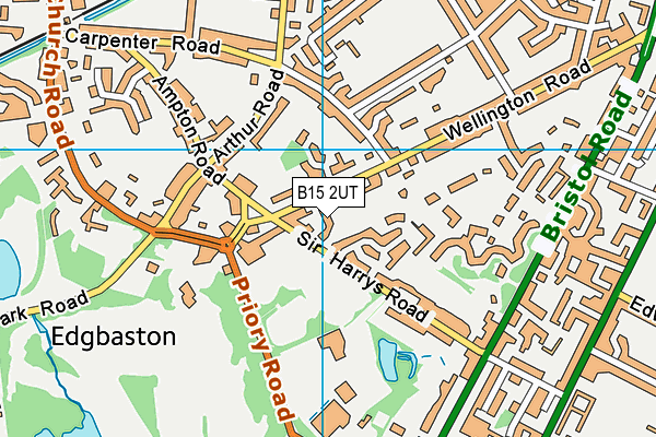B15 2UT map - OS VectorMap District (Ordnance Survey)