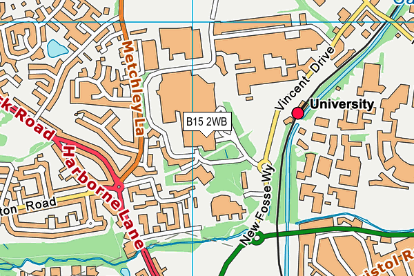 B15 2WB map - OS VectorMap District (Ordnance Survey)