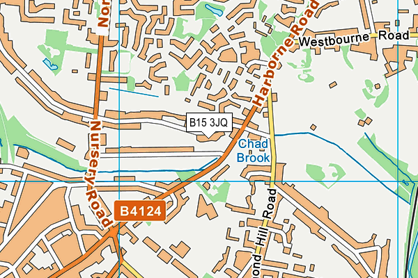 B15 3JQ map - OS VectorMap District (Ordnance Survey)