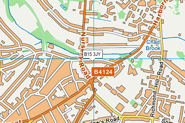 B15 3JY map - OS VectorMap District (Ordnance Survey)