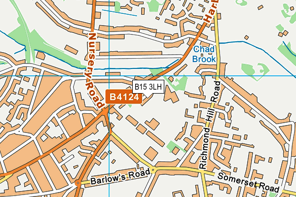 B15 3LH map - OS VectorMap District (Ordnance Survey)
