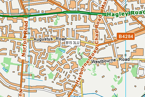 B15 3LU map - OS VectorMap District (Ordnance Survey)