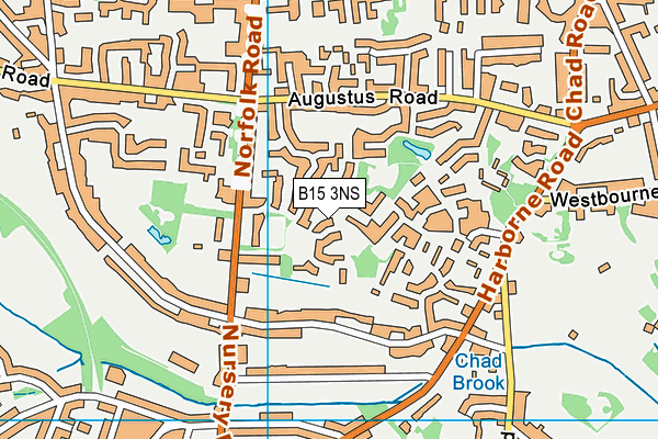 B15 3NS map - OS VectorMap District (Ordnance Survey)