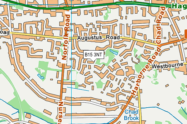 B15 3NT map - OS VectorMap District (Ordnance Survey)
