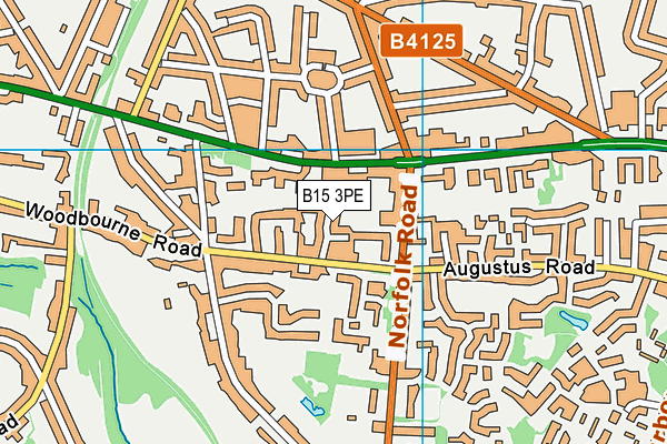 B15 3PE map - OS VectorMap District (Ordnance Survey)