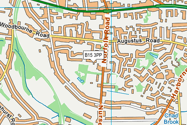 B15 3PP map - OS VectorMap District (Ordnance Survey)