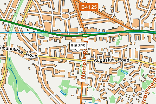 B15 3PS map - OS VectorMap District (Ordnance Survey)
