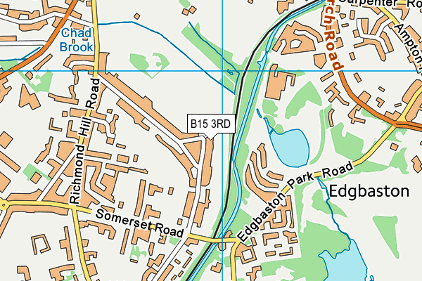 B15 3RD map - OS VectorMap District (Ordnance Survey)