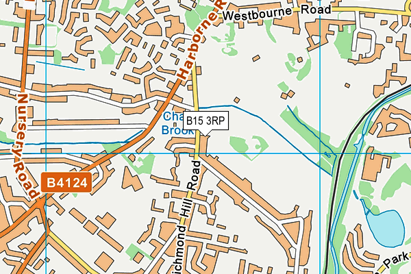 B15 3RP map - OS VectorMap District (Ordnance Survey)
