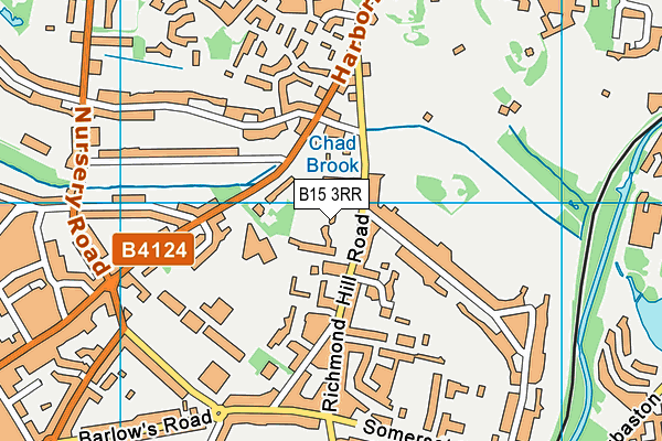 B15 3RR map - OS VectorMap District (Ordnance Survey)