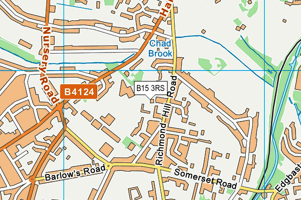 B15 3RS map - OS VectorMap District (Ordnance Survey)