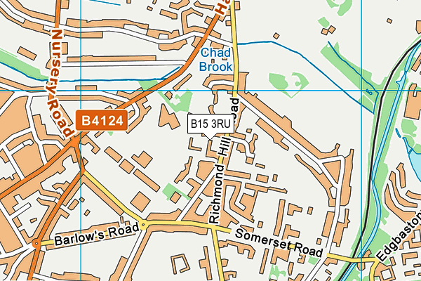 B15 3RU map - OS VectorMap District (Ordnance Survey)