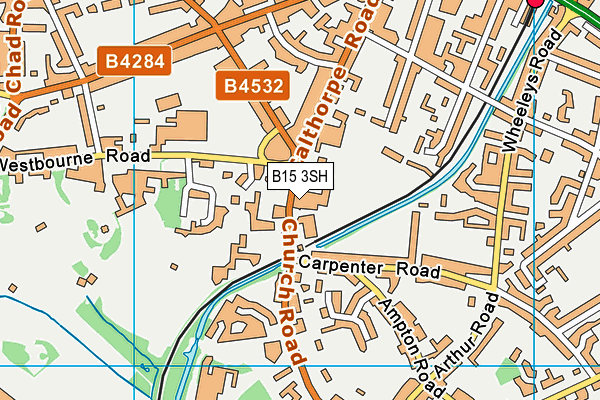 B15 3SH map - OS VectorMap District (Ordnance Survey)