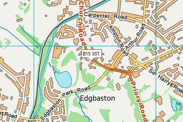 B15 3ST map - OS VectorMap District (Ordnance Survey)