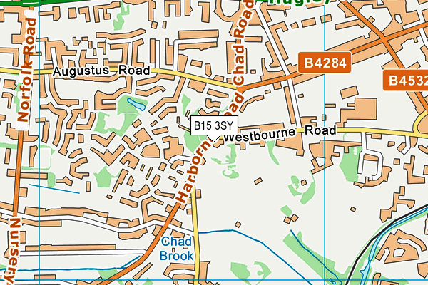 B15 3SY map - OS VectorMap District (Ordnance Survey)