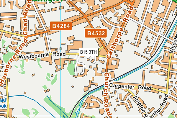 B15 3TH map - OS VectorMap District (Ordnance Survey)