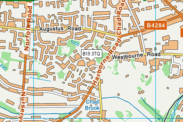 B15 3TQ map - OS VectorMap District (Ordnance Survey)