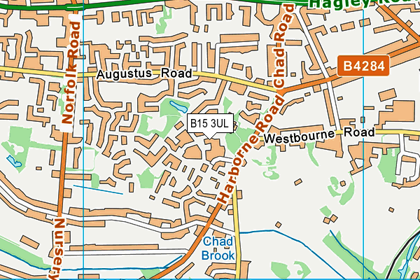 B15 3UL map - OS VectorMap District (Ordnance Survey)