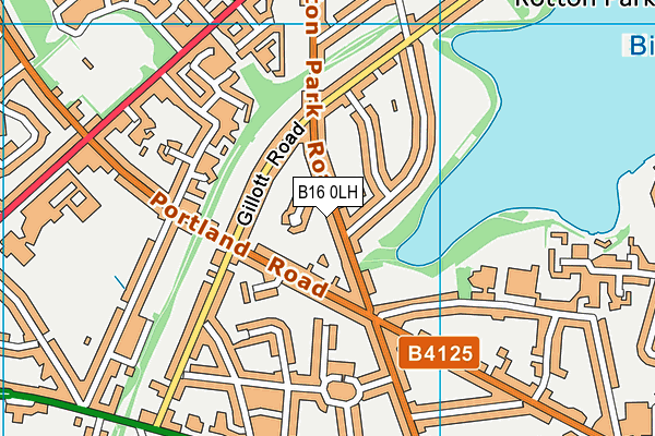 B16 0LH map - OS VectorMap District (Ordnance Survey)