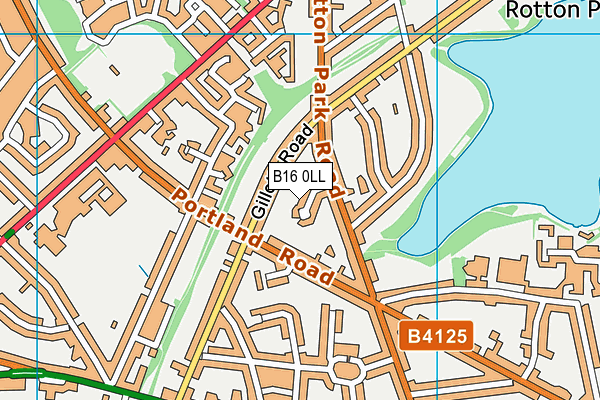 B16 0LL map - OS VectorMap District (Ordnance Survey)