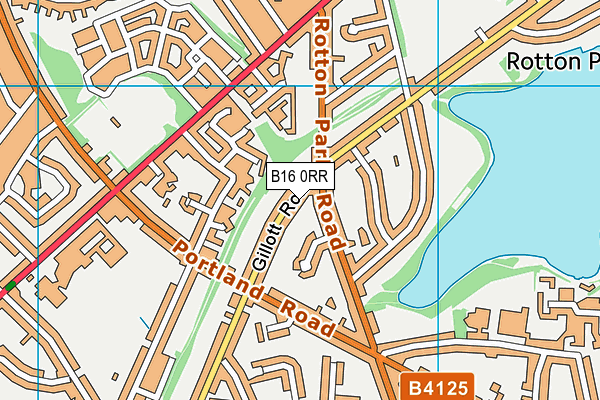 B16 0RR map - OS VectorMap District (Ordnance Survey)