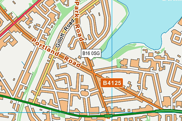 B16 0SG map - OS VectorMap District (Ordnance Survey)