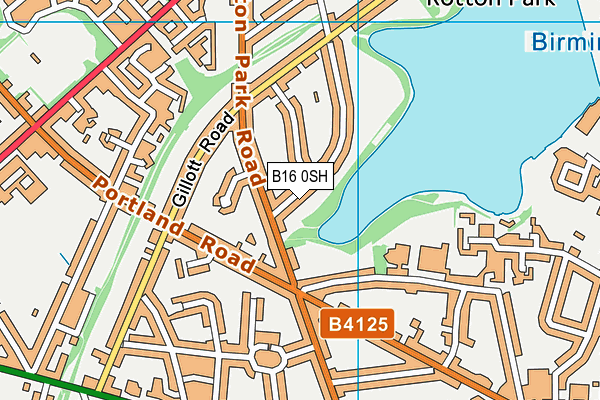 B16 0SH map - OS VectorMap District (Ordnance Survey)