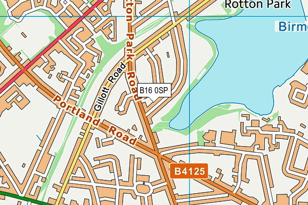 B16 0SP map - OS VectorMap District (Ordnance Survey)