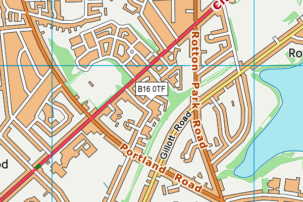 B16 0TF map - OS VectorMap District (Ordnance Survey)