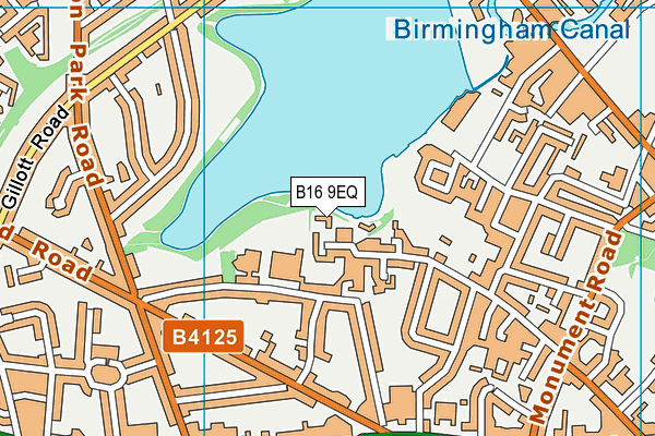 B16 9EQ map - OS VectorMap District (Ordnance Survey)