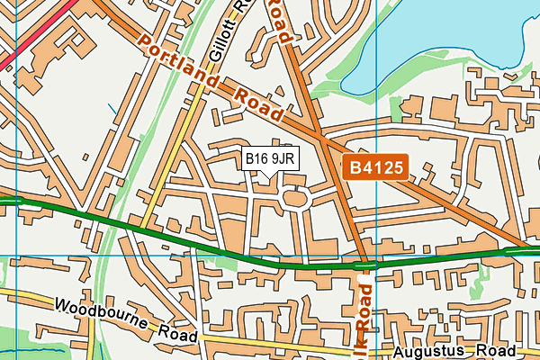 B16 9JR map - OS VectorMap District (Ordnance Survey)