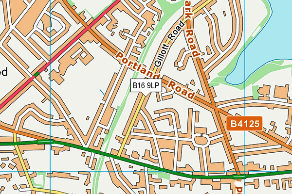 B16 9LP map - OS VectorMap District (Ordnance Survey)