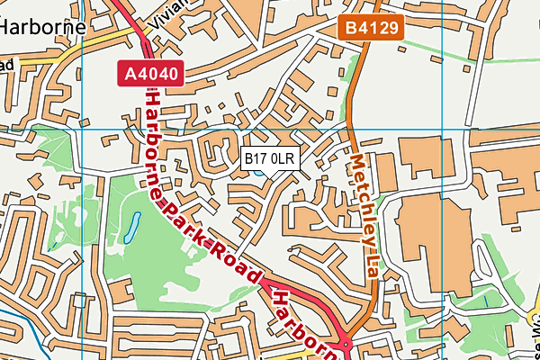 B17 0LR map - OS VectorMap District (Ordnance Survey)