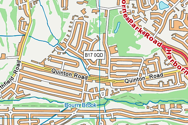 B17 0QD map - OS VectorMap District (Ordnance Survey)