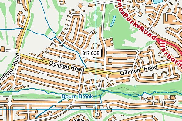 B17 0QE map - OS VectorMap District (Ordnance Survey)