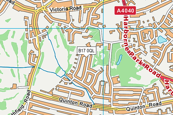 B17 0QL map - OS VectorMap District (Ordnance Survey)