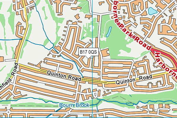 B17 0QS map - OS VectorMap District (Ordnance Survey)