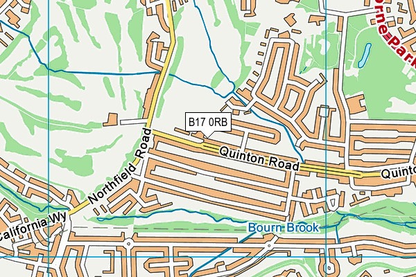 B17 0RB map - OS VectorMap District (Ordnance Survey)