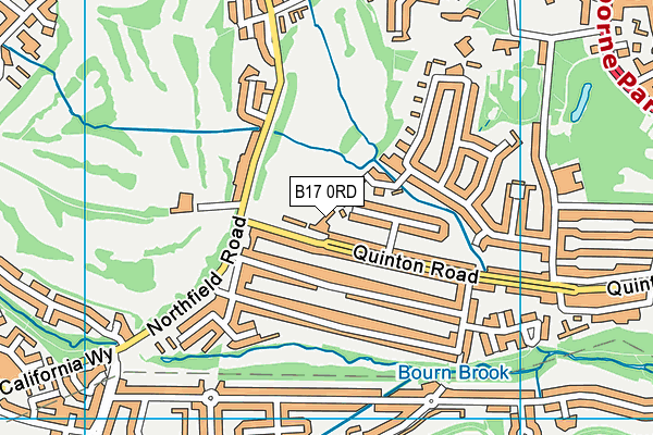 B17 0RD map - OS VectorMap District (Ordnance Survey)