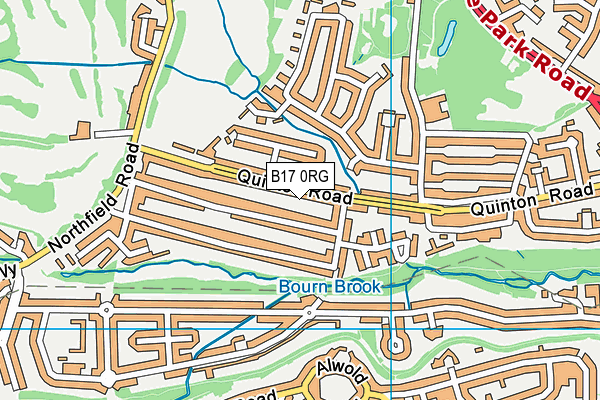 B17 0RG map - OS VectorMap District (Ordnance Survey)