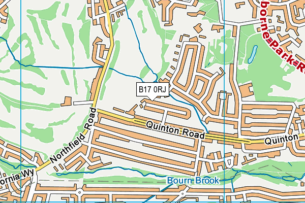 B17 0RJ map - OS VectorMap District (Ordnance Survey)