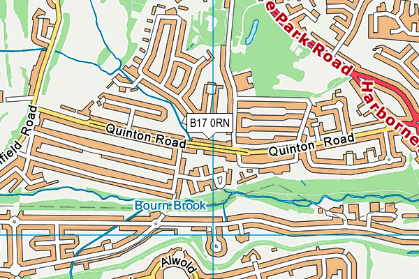 B17 0RN map - OS VectorMap District (Ordnance Survey)