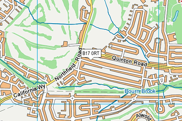 B17 0RT map - OS VectorMap District (Ordnance Survey)