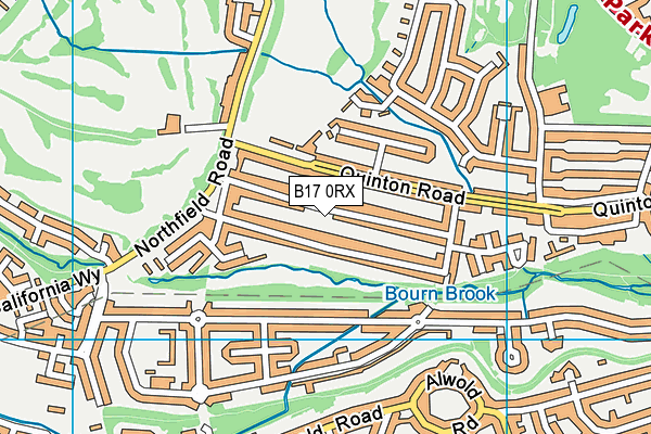 B17 0RX map - OS VectorMap District (Ordnance Survey)