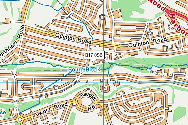 B17 0SB map - OS VectorMap District (Ordnance Survey)