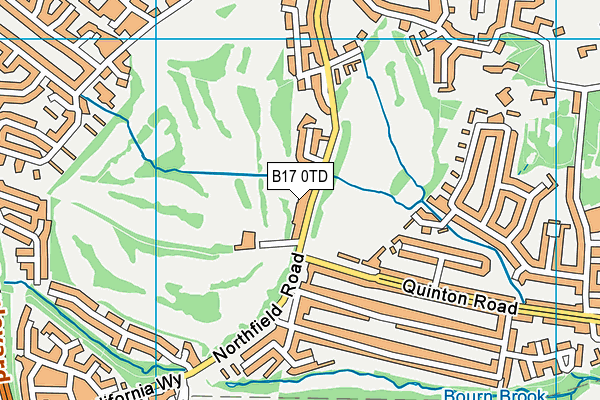 B17 0TD map - OS VectorMap District (Ordnance Survey)